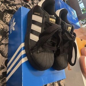 Adidas Kids Superstar Black and White Shoes
